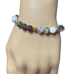 Etrusca Giotelli dark green Jasper beads NEW